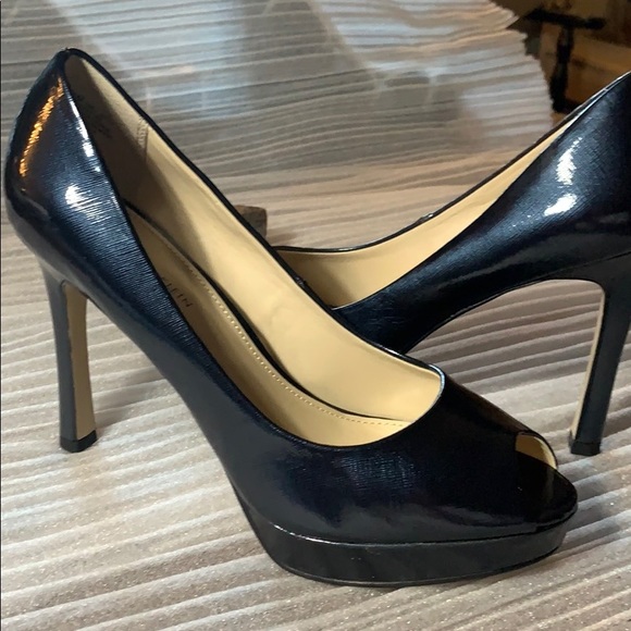 Anne Klein Shoes - Anne Klein Navy Peep Toe Platform heels, NWOT